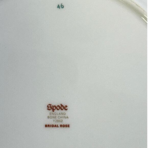 Spode Copeland/England Bone China Y2862 'Bridal Rose' 10.5" Dinner Plates-Set 2 - Picture 10 of 10